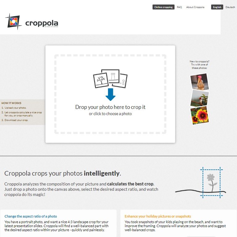 Croppola Web-Based AI Photo Cropping Tool for Intelligent Cropping